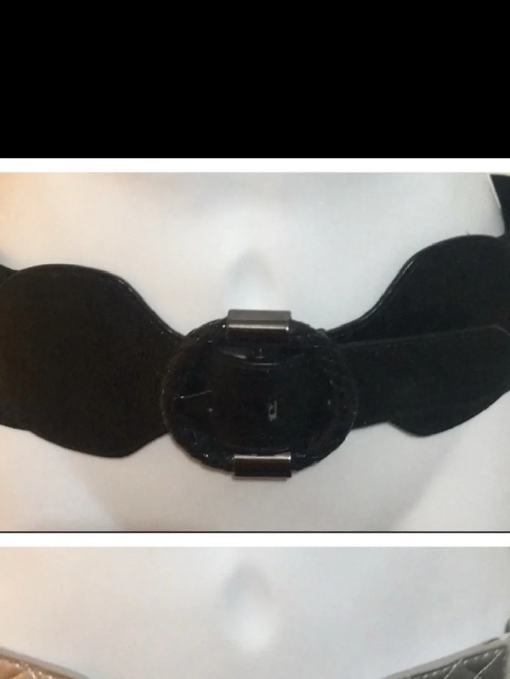 NWT Limited vintage Black Wide Elastic Waist Belt with Decorative Buckle